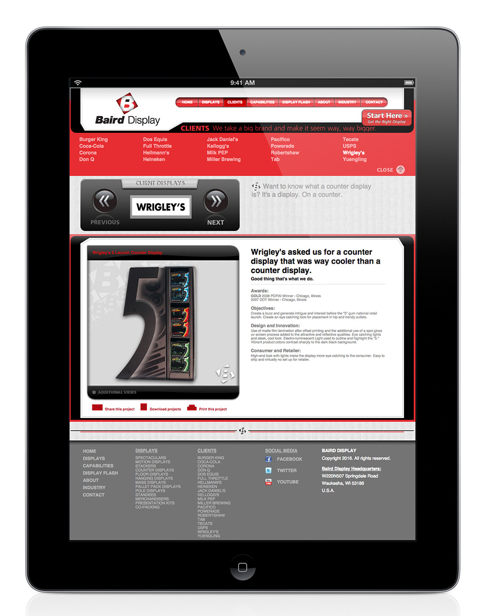 King Kreative – Baird Display Case Study